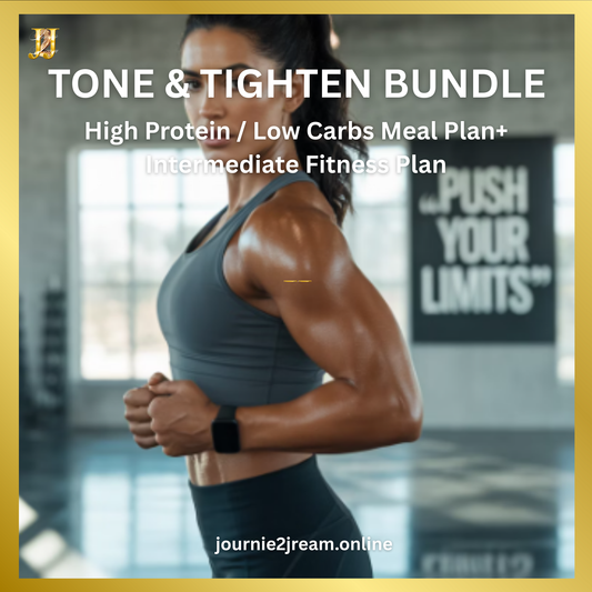 TONE & TIGHTEN BUNDLE (High Protein / Low Carbs meal Plan & Intermediate Fitness Plan)